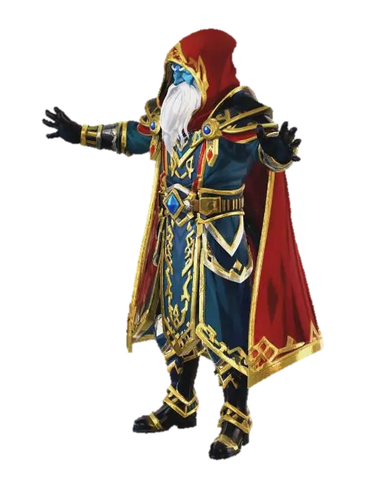 Azure Arcane Emperor 3D model, vytvořený pomocí AI
