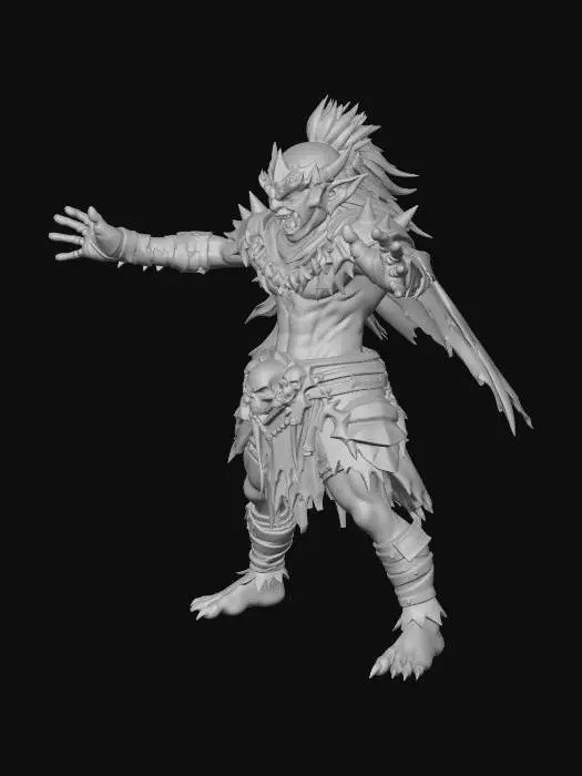 3D model for Crimson Skull Warlord