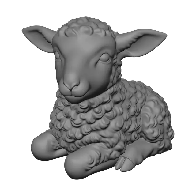 3D model for Curly Wool Lamb