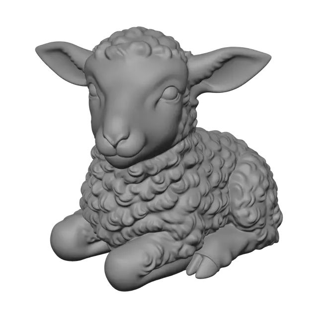 3D model for Curly Wool Lamb