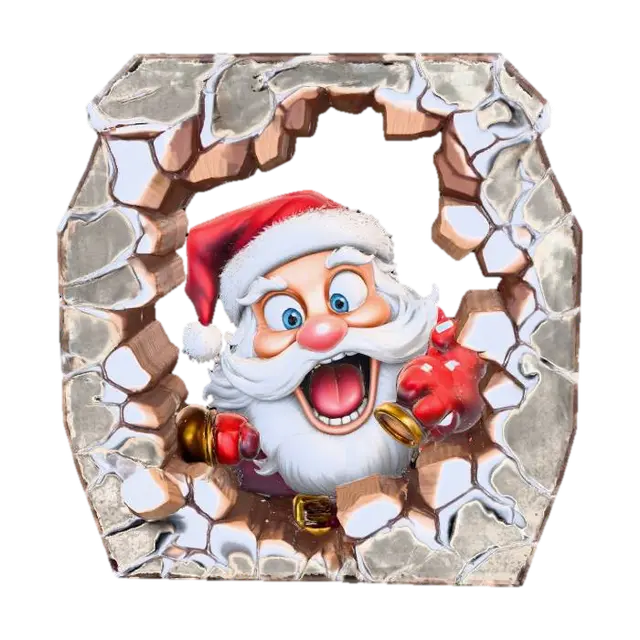 Surprised Santa Breakthrough - Holidays 3D model, vytvořený pomocí AI