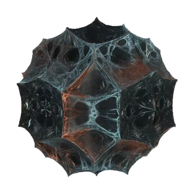 Fractal Luminescence - Visuals 3D model, vytvořený pomocí AI