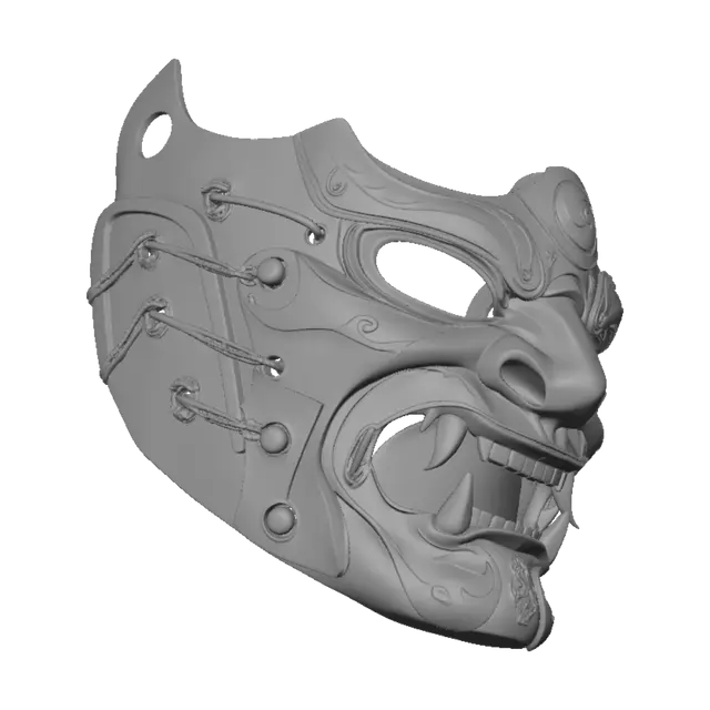 3D model for Silver Oni Mask