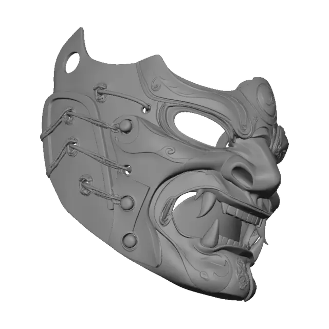 3D model for Silver Oni Mask