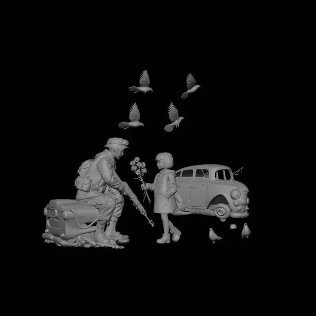 3D model for Roses in the Rubble