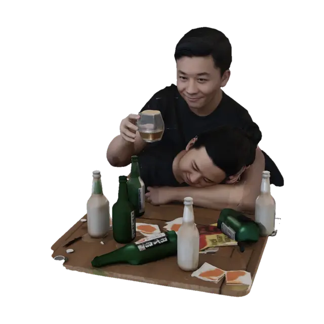 Cheers and Chill - Message 3D-model, gegenereerd door AI