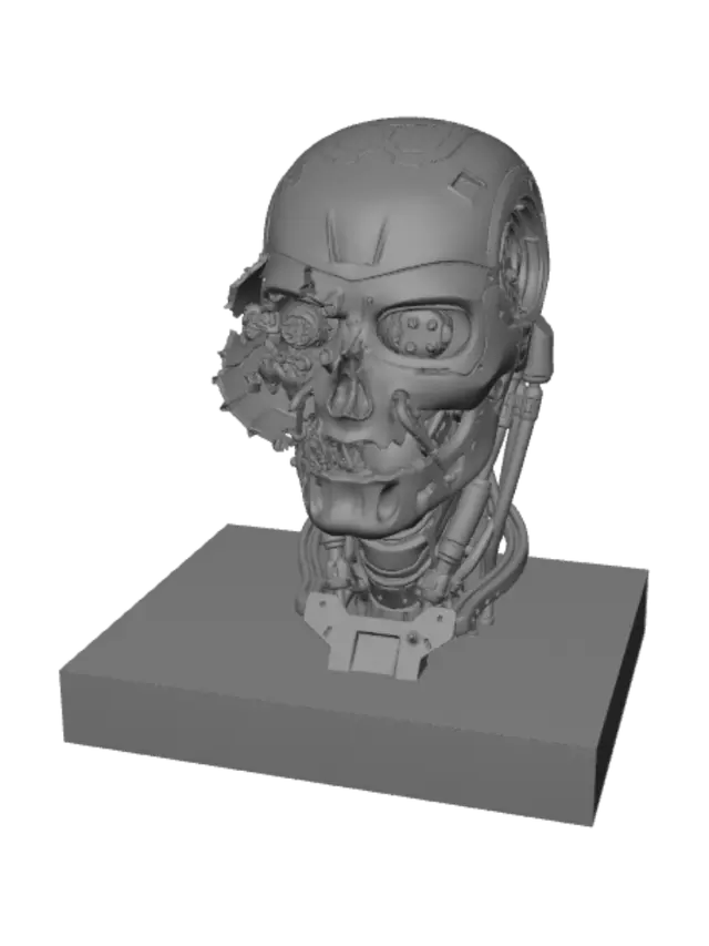 3D model for Cracked Automaton Skull
