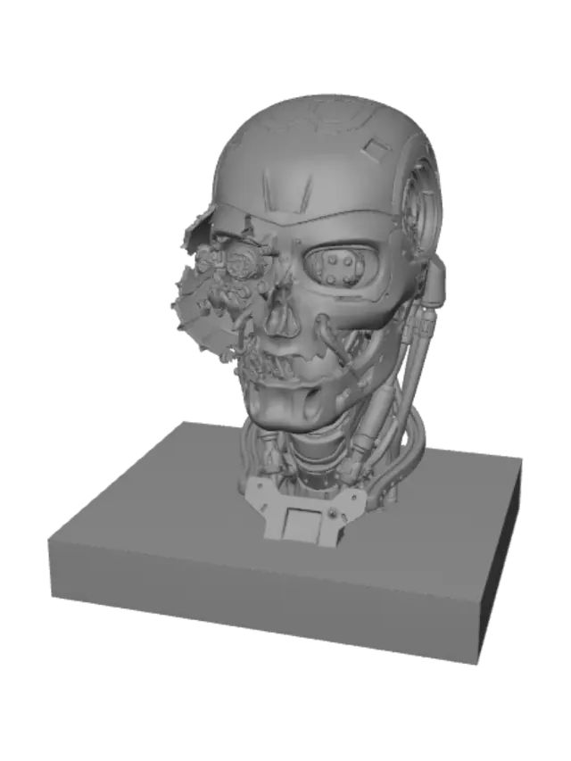 3D model for Cracked Automaton Skull