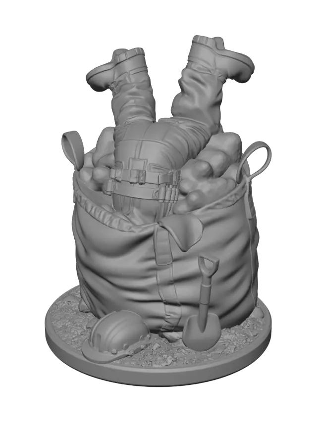 3D model for Soldier in a Duffel Bag