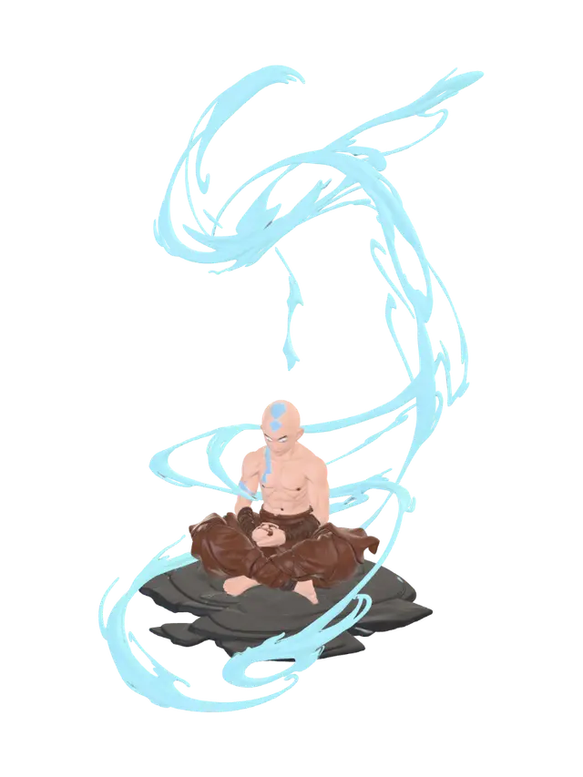 Modello 3D Avatar in the Spirit Current - Aether, generato dall’IA