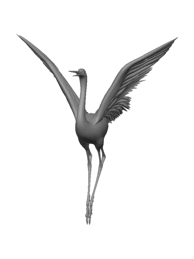 3D model for Crane in Flight