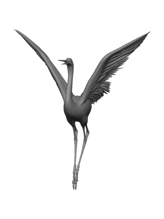 3D model for Crane in Flight