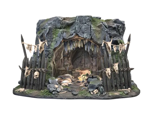 orc-hideout-cave - Crates 3D model, vytvořený pomocí AI