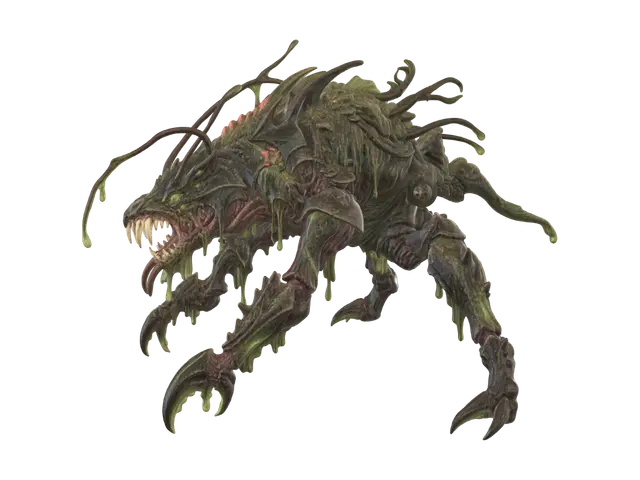 Venomroot Ravager 3D model, vytvořený pomocí AI
