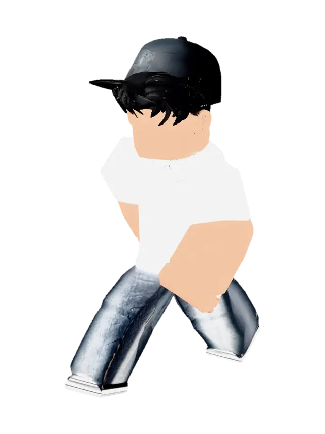 Roblox Avatar on a Green Baseplate 3D model, vytvořený pomocí AI
