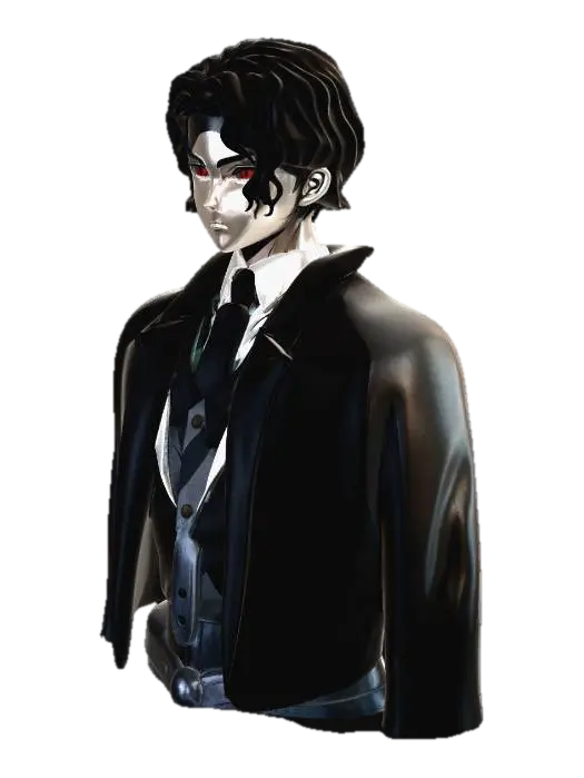 Crimson Gaze - Kibutsujimuzan 3D model, vytvořený pomocí AI