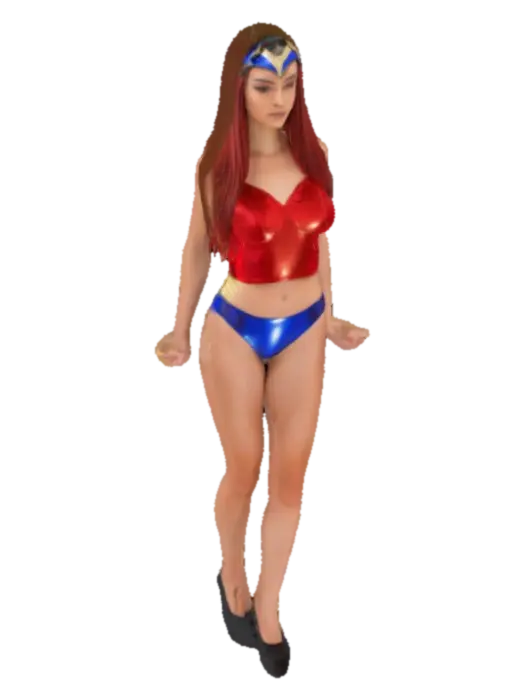 Wonder Woman - League 3D model, vytvořený pomocí AI