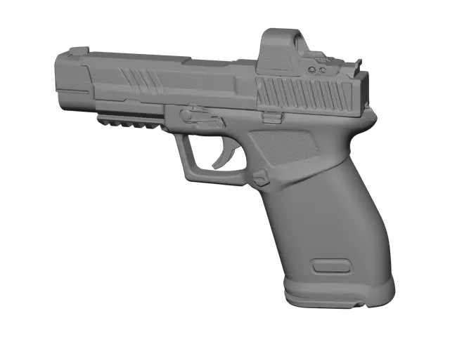 3D model for Stylized Gun Drawing