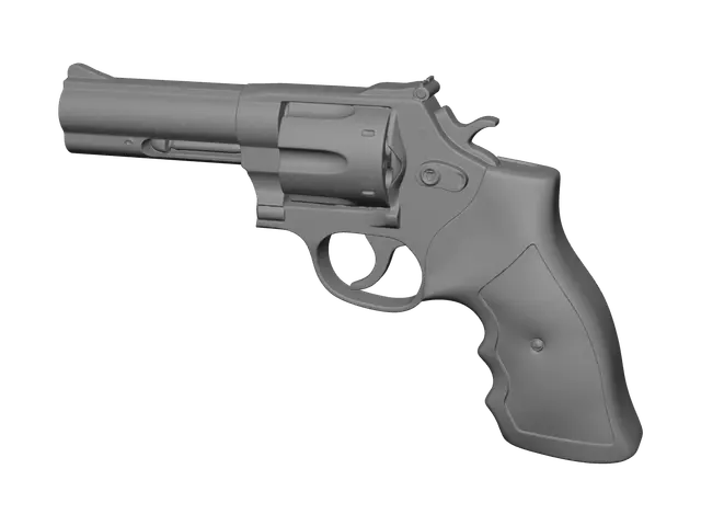 3D model for Modern Gun Drawing