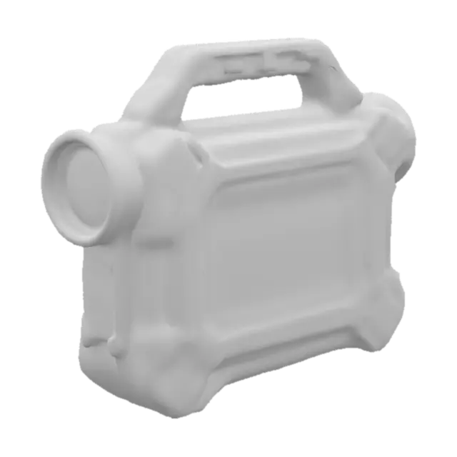 3D model for Caméra thermique portable professionnelle conçue pour les pompiers. Appareil compact et robuste, de couleur noire ou rouge, avec une coque renforcée en caoutchouc antichoc. Poignée ergonomique avec revêtement texturé pour une prise ferme même avec des gants. Grand écran à l’arrière affichant une vue thermique en temps réel (palette de couleurs : blanc, jaune, rouge pour les zones chaudes ; bleu, violet, noir pour les zones froides). Interface simple avec réticule central, indicateur de température numérique, batterie visible sur l’écran. Lentille frontale protégée par un cache résistant aux températures extrêmes. Ports latéraux pour fixation à l’équipement du pompier. Logo discret de type 'Fire Rescue' ou 'Thermal Unit'. Doit évoquer durabilité, efficacité et technologie de secours avancée
