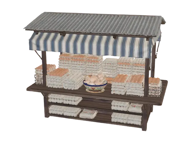 3D model for Egg Market Stall