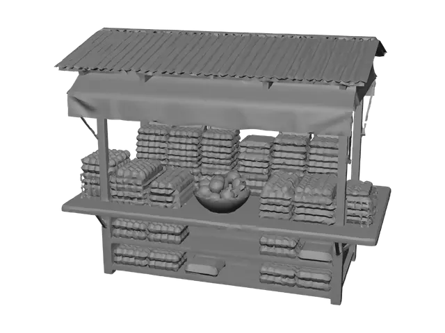 3D model for Egg Market Stall