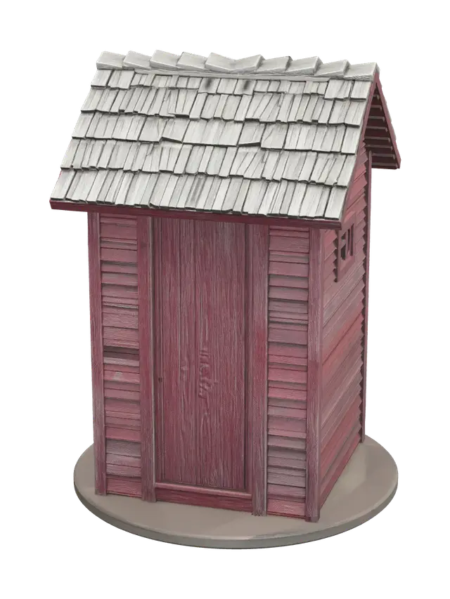 3D model for Low-Poly Outhouse