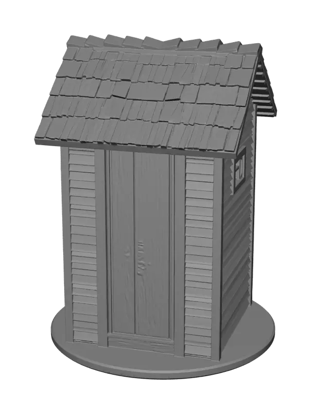3D model for Low-Poly Outhouse