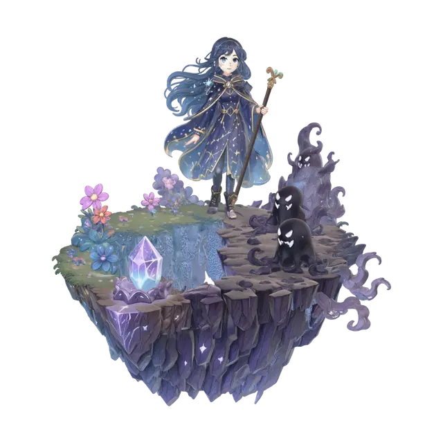 Elara, The Dream Core Guardian - Gauntlets 3D model, vytvořený pomocí AI