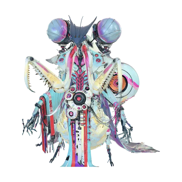 Modello 3D Mantis Vibe Technician - Dj, generato dall’IA
