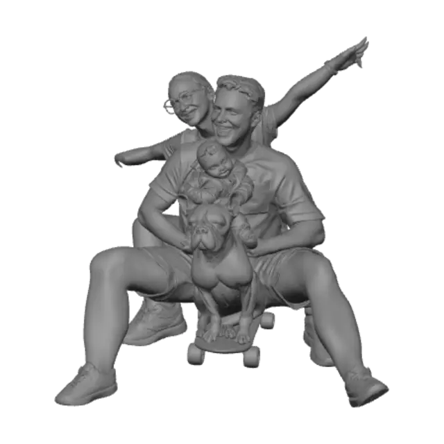 3D model for Sunset Family by the Lake