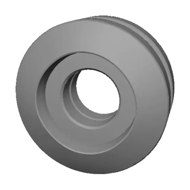 3D model for Black gasket ring close-up