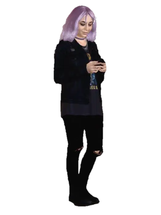 Lilac Grunge Street Style - Alternative 3D model, vytvořený pomocí AI