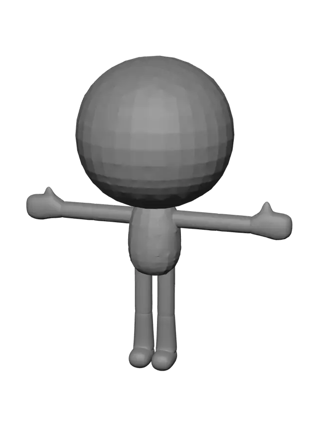3D model for Stylized Dandy'S World Oc Base