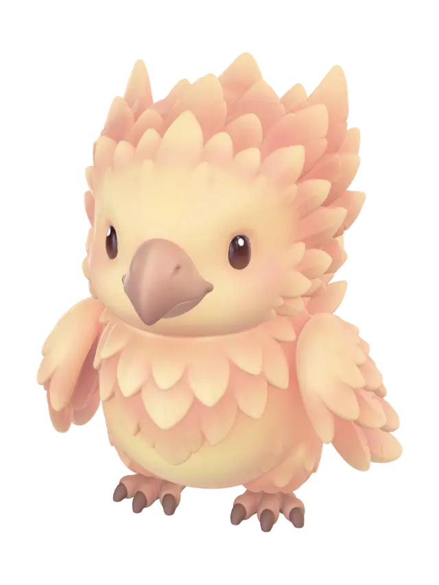 Mango plumage dragon bird - Winged 3D model, AI generated