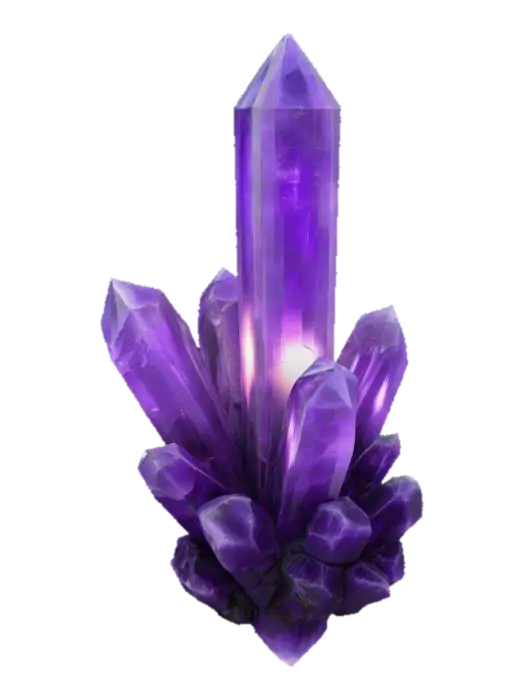 Amethyst Glow 3D model, vytvořený pomocí AI