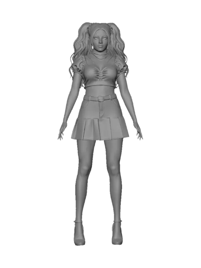 3D model for Harley Quinn Inspired Denim Look