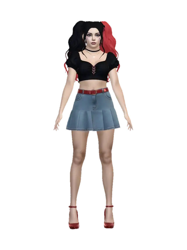 3D model for Harley Quinn Inspired Denim Look