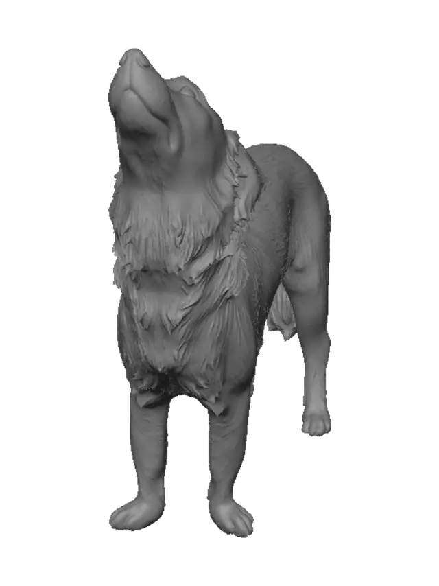 3D model for Curious Golden Retriever