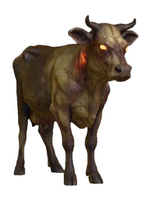 Zombified Bovine - Cow 3D model, vytvořený pomocí AI