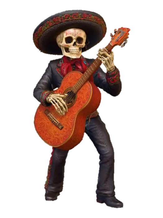 Calavera Guitarron , #Halloween2025# - Tradition 3D model, vytvořený pomocí AI