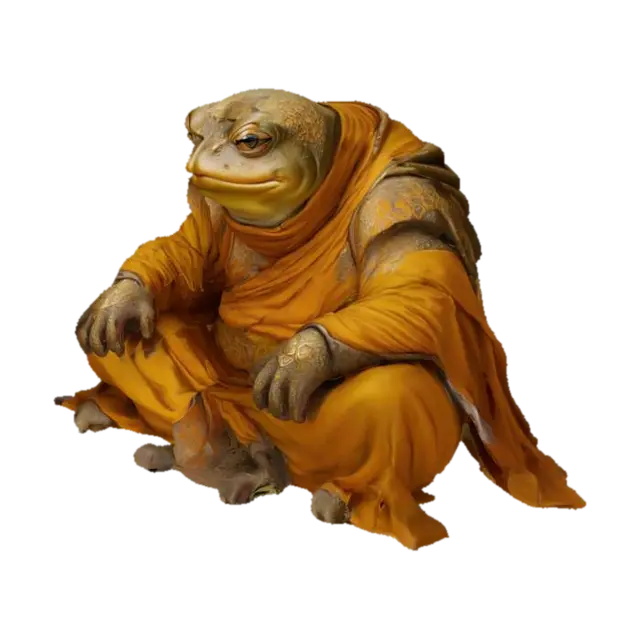 Enlightened Amphibian - Toad 3D model, vytvořený pomocí AI