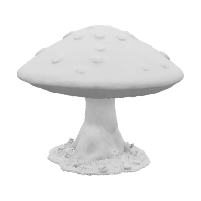3D model for A giant mystical Mushroom with violet flesh and sky blue spots. 
