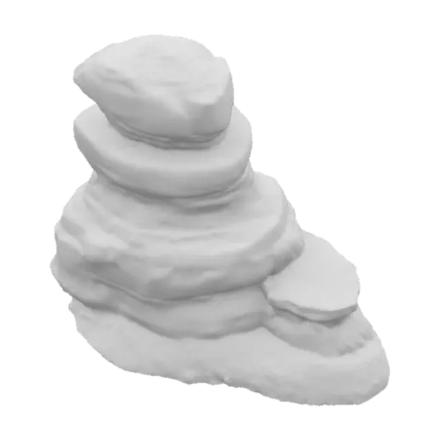 3D model for A Stepped Plateau pillar plain, HDR Banded Geology, Sunburnt orange rock, Sand Dune Desert, Landscape 