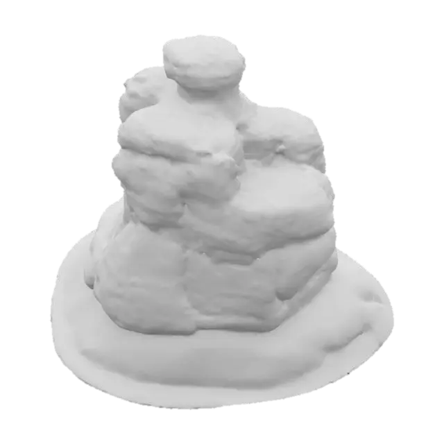 3D model for A Stepped Plateau pillar plain, HDR Banded Geology, Sunburnt orange rock, Sand Dune Desert, Landscape 