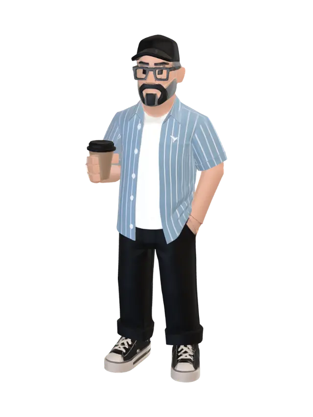 Minimalist Casual Outfit - Clipart 3D model, vytvořený pomocí AI