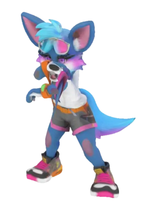 furry femboy nsf 3D model, vytvořený pomocí AI