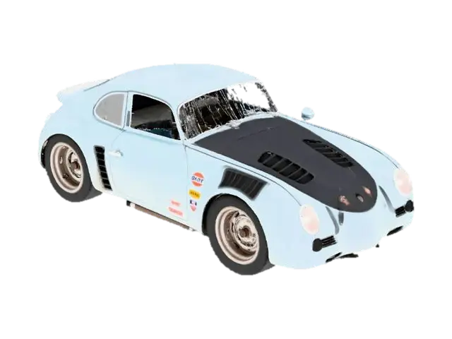 An ultra-realistic, highly detailed image of an extreme widebody 1955 Porsche 356… - Custom 3D model, vytvořený pomocí AI