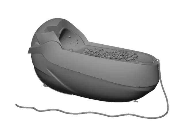 3D model for Diagram of a bacterial cell