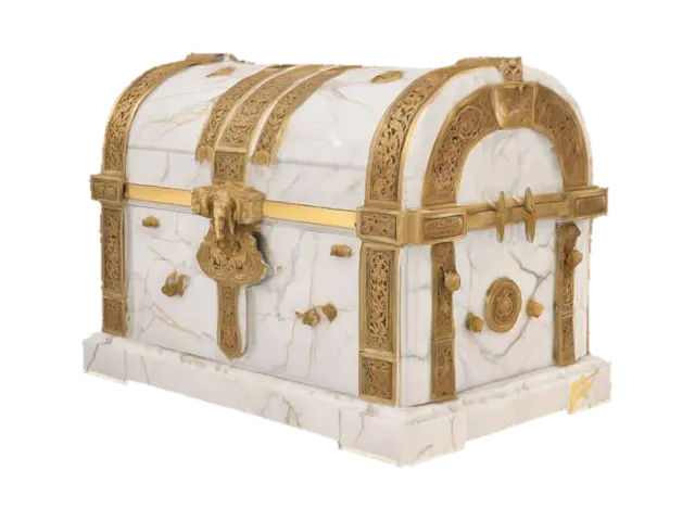 Opulent Treasure Chest - Wealth 3D model, vytvořený pomocí AI